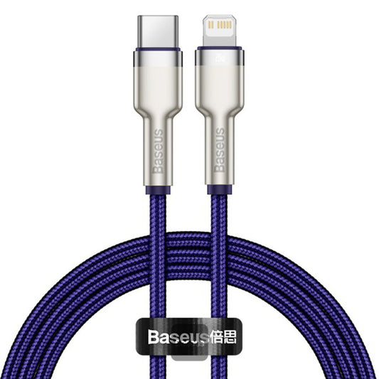 USB-C - Lightning Lade- und Datenkabel Baseus Cafule Metal Series, 20W, 1m, Lila CATLJK-A05