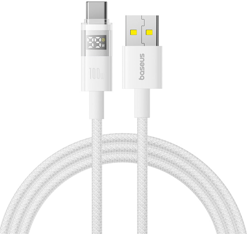 Daten- und Ladekabel USB-A - USB-C Baseus Display 2, 100W, 2m, Weiß P10382701211-01