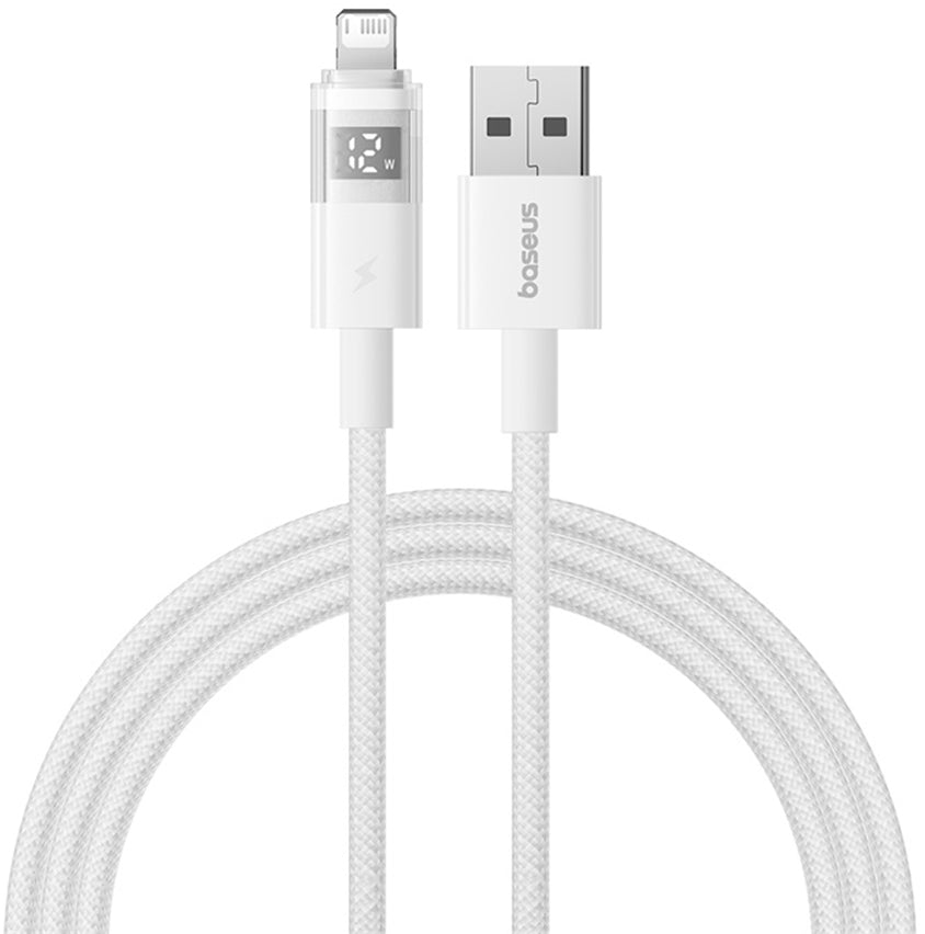 Daten- und Ladekabel USB-A - Lightning Baseus Display 2, 18W, 2m, Weiß P10382700211-01