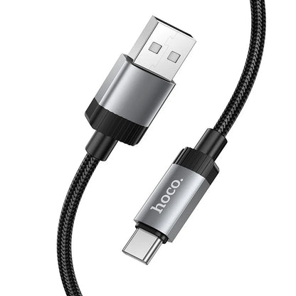Daten- und Ladekabel USB-A - USB-C HOCO X117, 60W, 1m, Schwarz