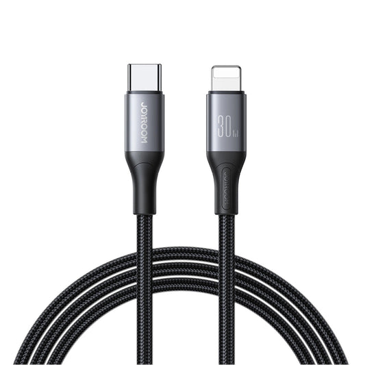USB-C - Lightning Lade- und Datenkabel Joyroom S-A28 Flash, 30W, 1m, Schwarz
