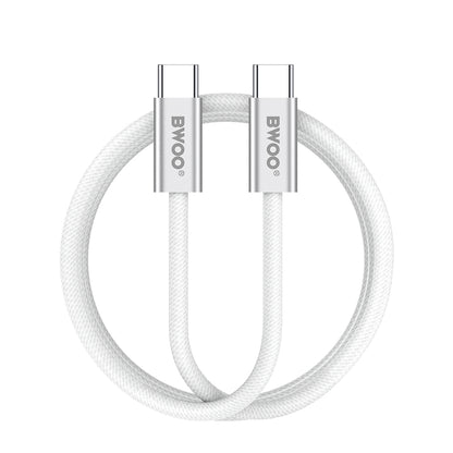 USB-C Daten- und Ladekabel - USB-C BWOO BO-X317C, 240W, 1m, Weiß