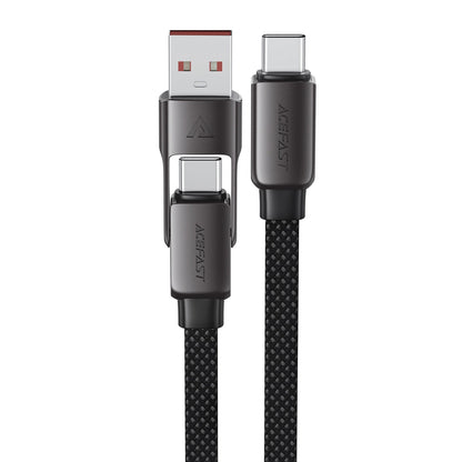 Daten- und Ladekabel USB-C - USB-A / USB-C Acefast C13-05, 60W, 0.2m, Schwarz