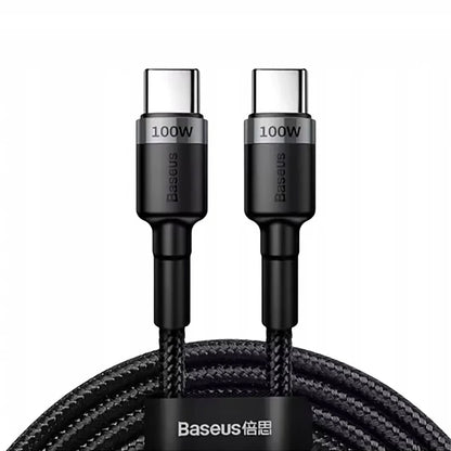 USB-C Daten- und Ladekabel - USB-C Baseus Cafule, 100W, 2m, Grau CATKLF-BLG1