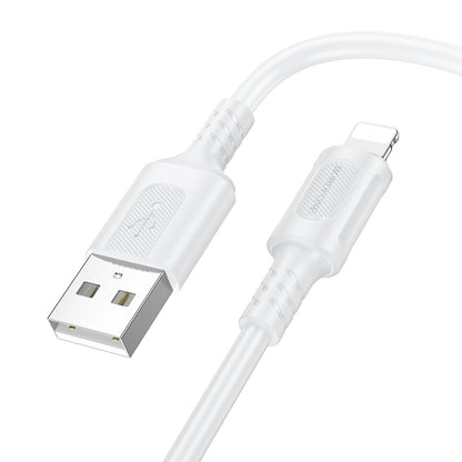 Daten- und Ladekabel USB-A - Lightning Borofone BX111 Feliz, 18W, 1m, Weiß