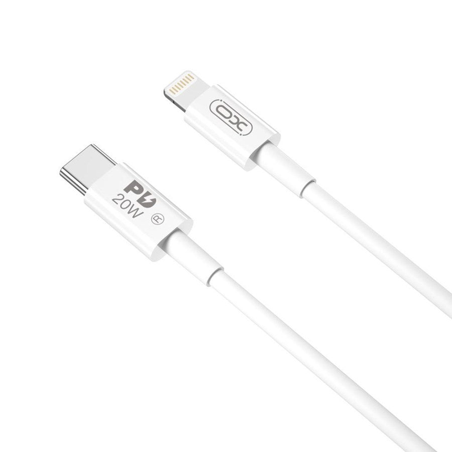 USB-C - Lightning Lade- und Datenkabel XO Design NB-Q189A, 20W, 1m, Weiß
