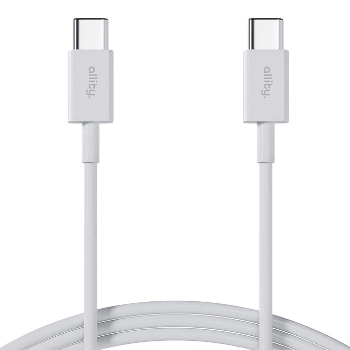 USB-C to USB-C Data and Charging Cable - Allity. AUC-03, 100W, 2m, White