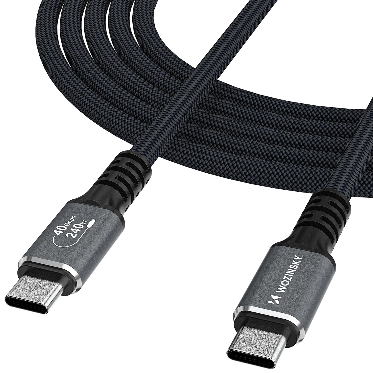 USB-C Daten- und Ladekabel - USB-C WZK WPS-UY42S, 240W, 2m, Schwarz