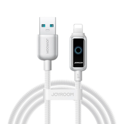 Daten- und Ladekabel USB-A - Lightning Joyroom S-A55 StarFlight Display, 18W, 1.2m, Weiß