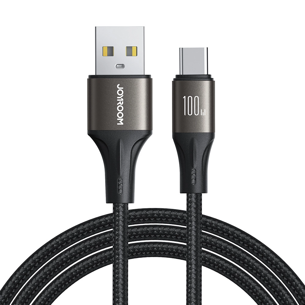 Daten- und Ladekabel USB-A - USB-C Joyroom S-A25 Light-Speed, 100W, 1.2m, Schwarz