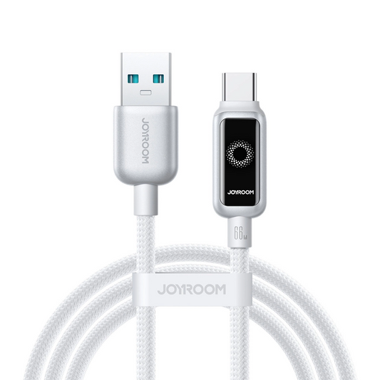 Daten- und Ladekabel USB-A - USB-C Joyroom S-A55 StarFlight Display, 66W, 1.2m, Weiß