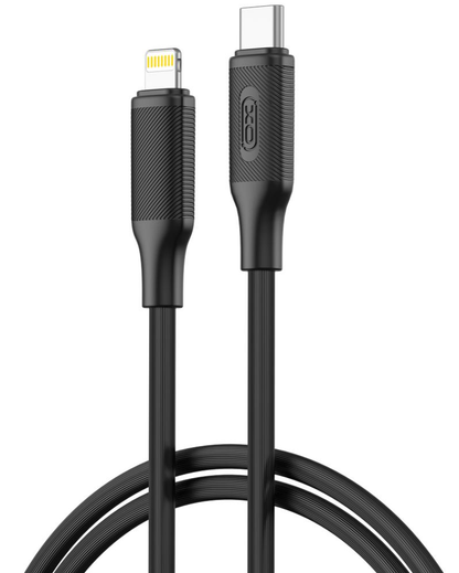 USB-C - Lightning Daten- und Ladekabel XO Design NB-Q265A, 27W, 1m, Schwarz