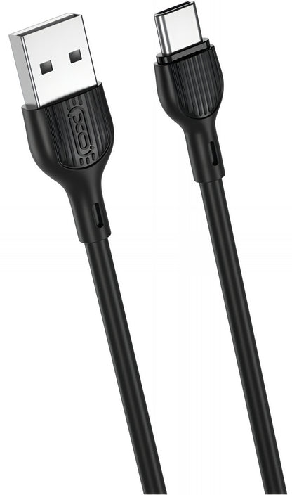 USB-A - USB-C Daten- und Ladekabel XO Design NB200, 10W, 1m, Schwarz