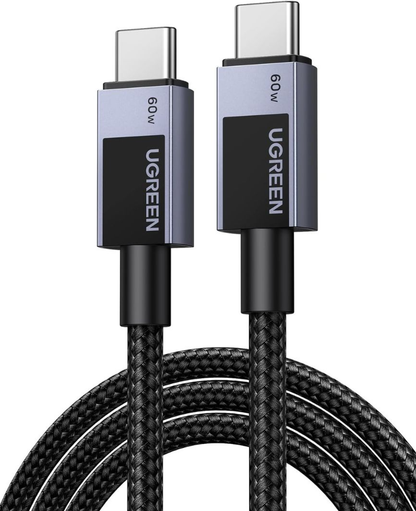 USB-C zu USB-C Daten- und Ladekabel UGREEN L524, 60W, 2m, Grau
