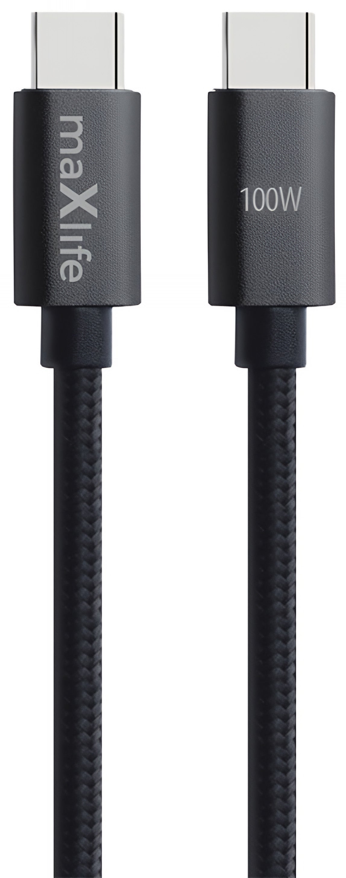 USB-C Daten- und Ladekabel - USB-C MaXlife MXUC-12, 100W, 1m, Schwarz