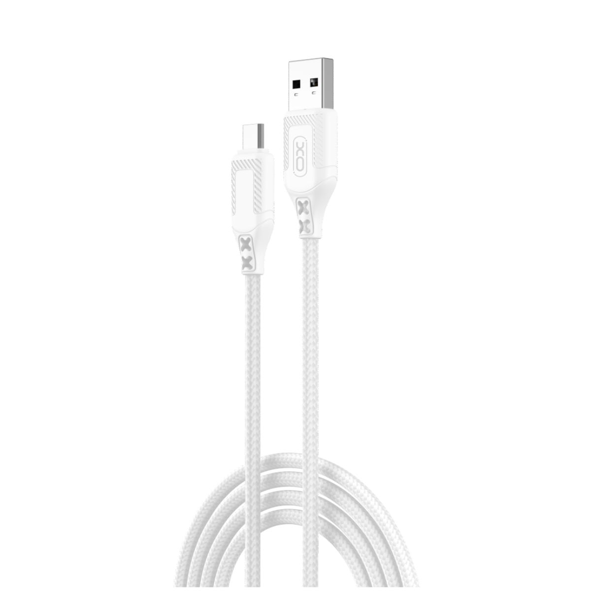 Daten- und Ladekabel USB-A - microUSB XO Design NB235, 18W, 1m, Weiß