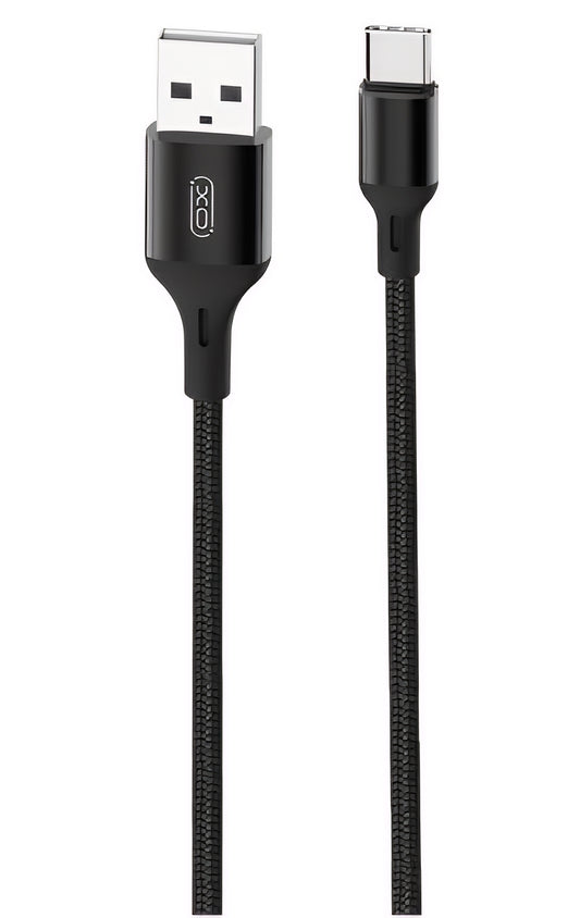 USB-A to USB-C Data and Charging Cable XO Design NB143, 18W, 2m, Black