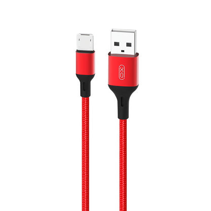 Daten- und Ladekabel USB-A - microUSB XO Design NB143, 18W, 2m, Rot