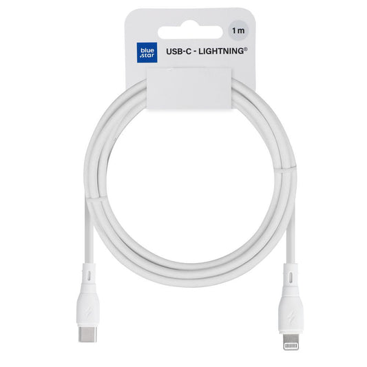 Daten- und Ladekabel USB-C - Lightning Blue Star Eco, 27W, 1m, Weiß