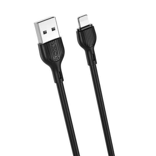 USB-A - Lightning Lade- und Datenkabel XO Design NB200, 10W, 2m, Schwarz