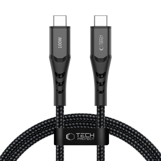 USB-C Daten- und Ladekabel - USB-C Tech-Protect UB11T Ultraboost, 100W, 1m, Schwarz