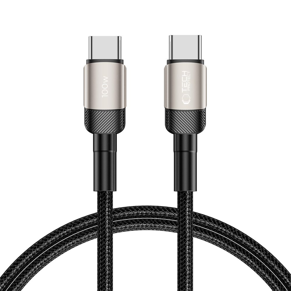 USB-C Daten- und Ladekabel - USB-C Tech-Protect Ultraboost EVO, 100W, 1m, Silber