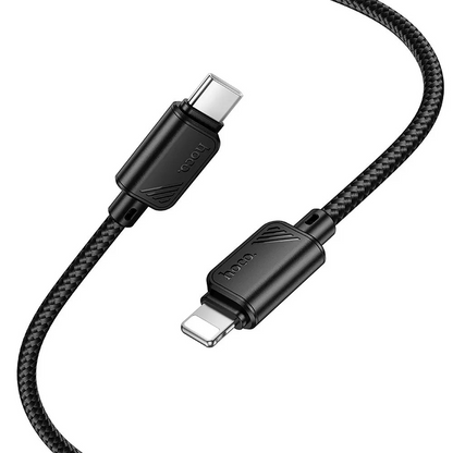 Daten- und Ladekabel USB-C - Lightning HOCO X113, 27W, 1m, Schwarz