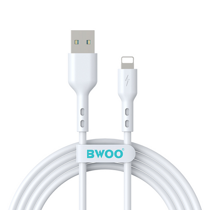 Daten- und Ladekabel USB-A - Lightning BWOO BO-X172L-2M, 15W, 2m, Weiß
