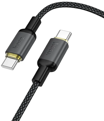 Daten- und Ladekabel USB-C - USB-C HOCO X128 Benefit, 60W, 1m, Schwarz