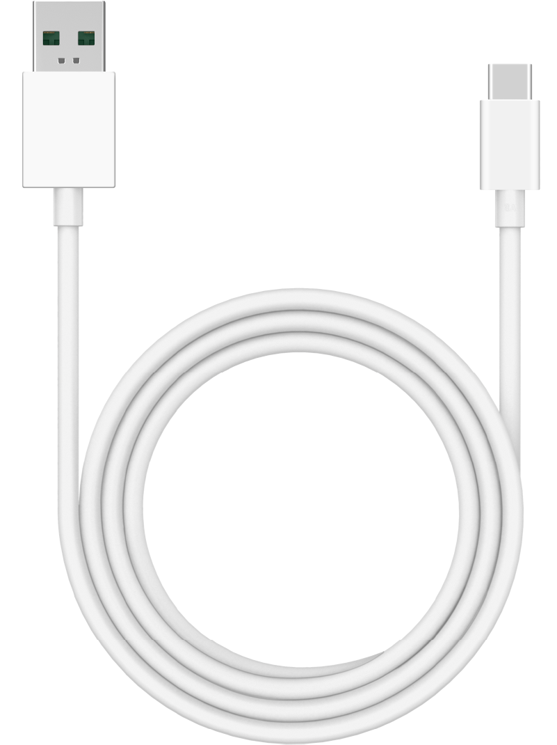 Daten- und Ladekabel USB-A - USB-C Oppo DL154, 1m, Weiß 611602000020