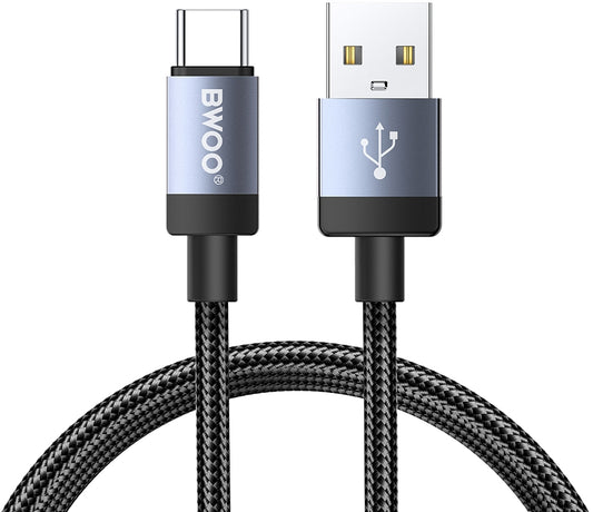 Daten- und Ladekabel USB-A - USB-C BWOO BO-X401C, 18W, 1m, Schwarz