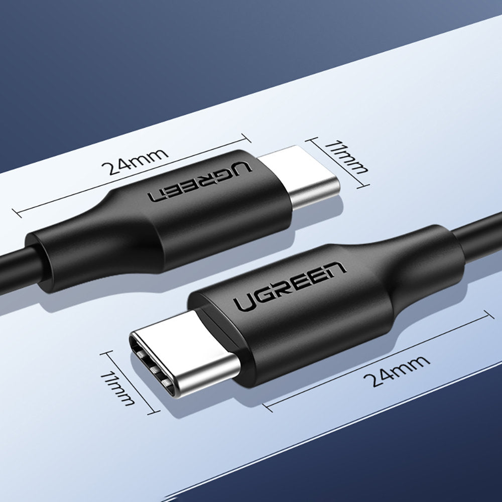 USB-C Data and Charging Cable - USB-C UGREEN US286, 60W, 1m, Black