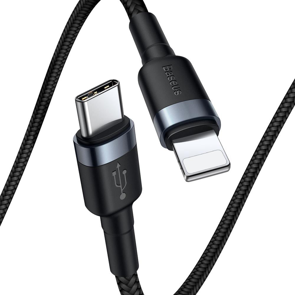 Daten- und Ladekabel USB-C – Lightning Baseus Coffee, 18 W, 1 m, Grau CATLKLF-G1