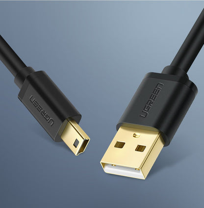 USB-A to miniUSB Data and Charging Cable UGREEN US132, 2m, Black