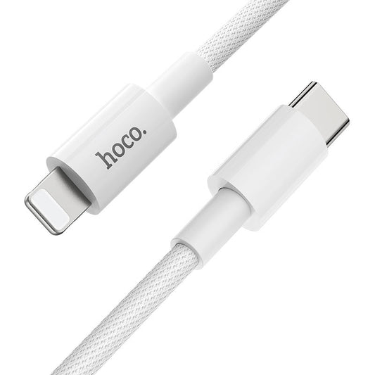 USB-C - Lightning Daten- und Ladekabel HOCO X56, 20W, 1m, Weiß
