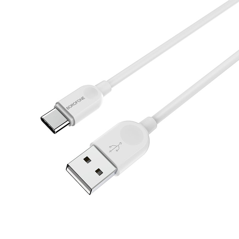 Daten- und Ladekabel USB-A - USB-C Borofone BX14 LinkJet, 18 W, 2 m, Weiß