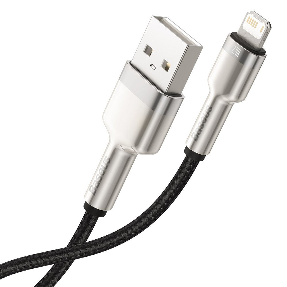 Daten- und Ladekabel USB-A - Lightning Baseus Cafule Metal Series, 18W, 2m, Schwarz CALJK-B01