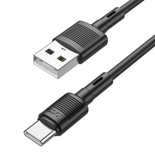 Daten- und Ladekabel USB-A - USB-C HOCO X83 Victory, 20W, 1m, Schwarz