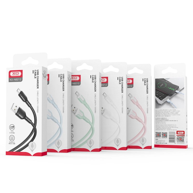 Daten- und Ladekabel USB-A - USB-C XO Design NB212, 18W, 1m, Weiß