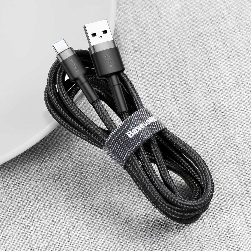 Daten- und Ladekabel USB-A - USB-C Baseus Coffee, 18 W, 1 m, Grau CATKLF-EG1