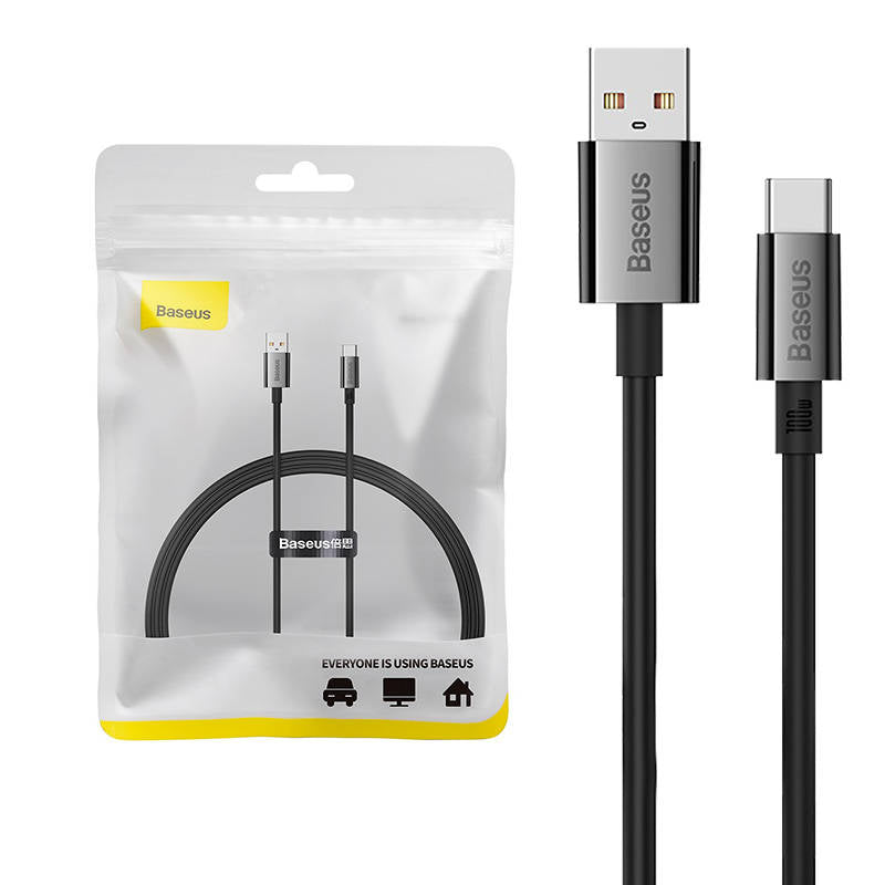 Daten- und Ladekabel USB-A - USB-C Baseus Superior Series, 100 W, 1 m, Schwarz