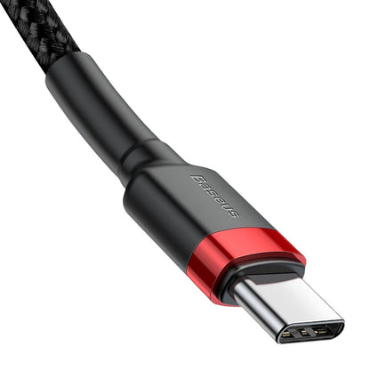 Daten- und Ladekabel USB-C – USB-C Baseus Coffee, 60 W, 2 m, Rot CATKLF-H91