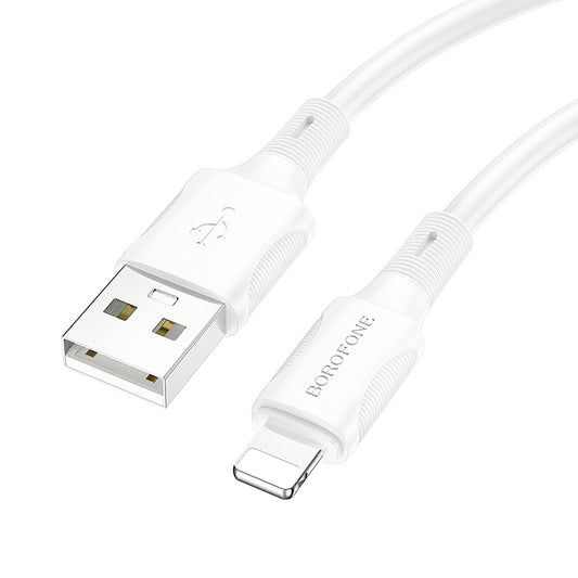 Daten- und Ladekabel USB-A – Lightning Borofone BX80 Succeed, 18 W, 1 m, Weiß