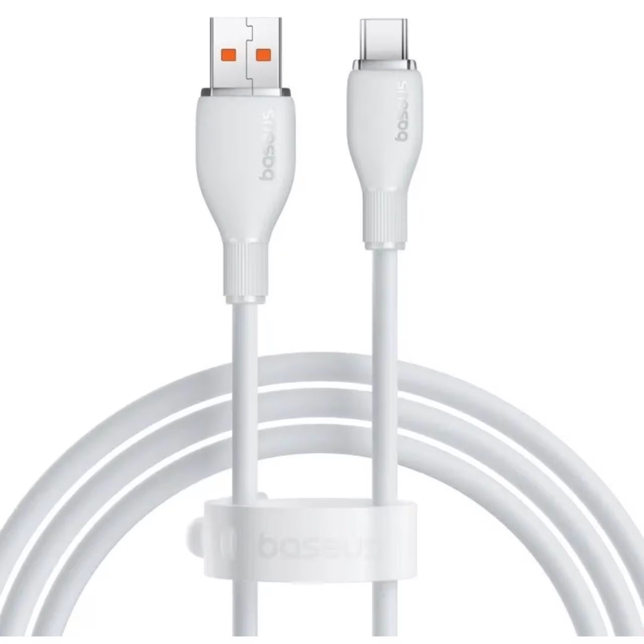 USB-A auf USB-C Daten- und Ladekabel Baseus Pudding, 100W, 1,2m, Weiß