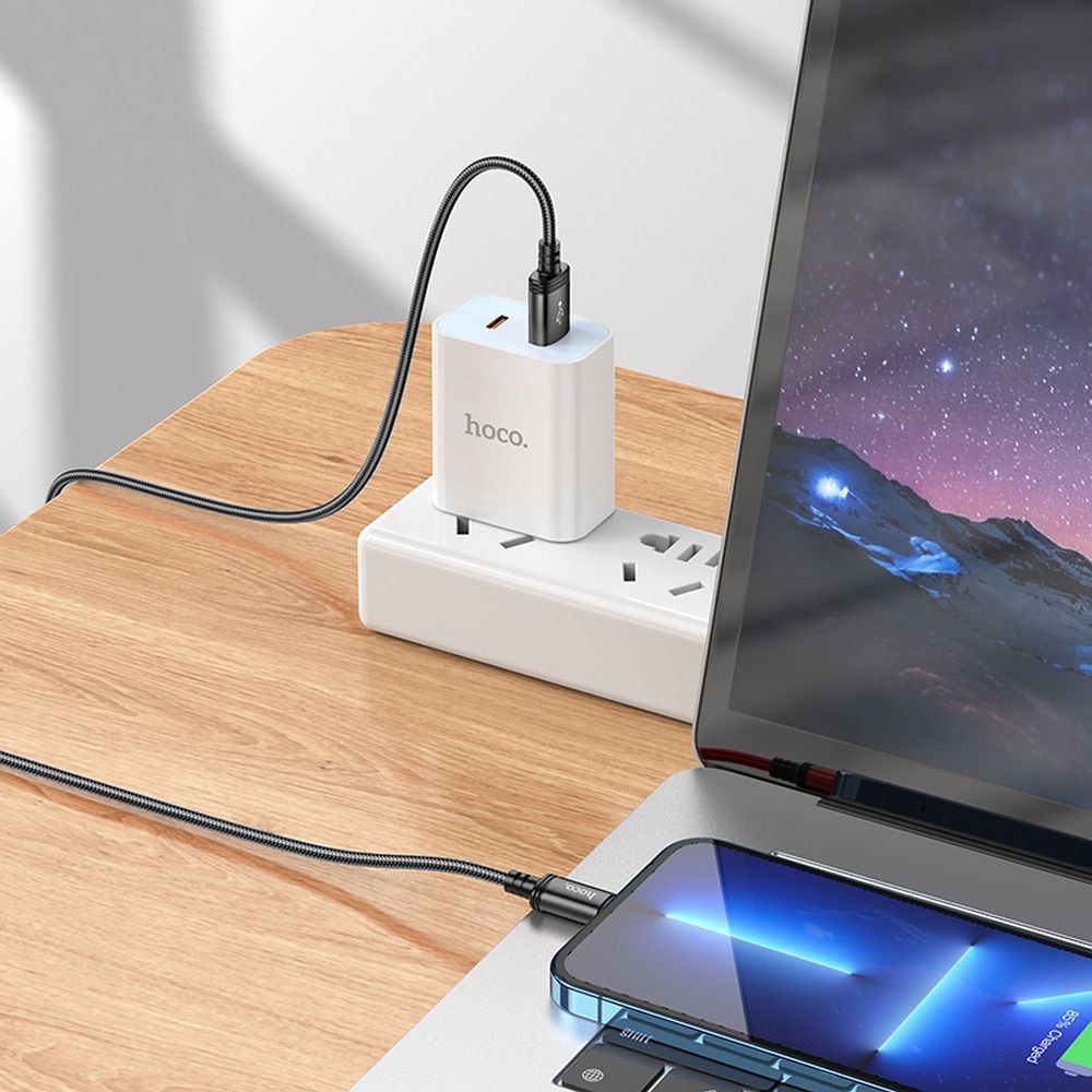 Daten- und Ladekabel USB-A - Lightning HOCO X89, 18W, 2m, Schwarz