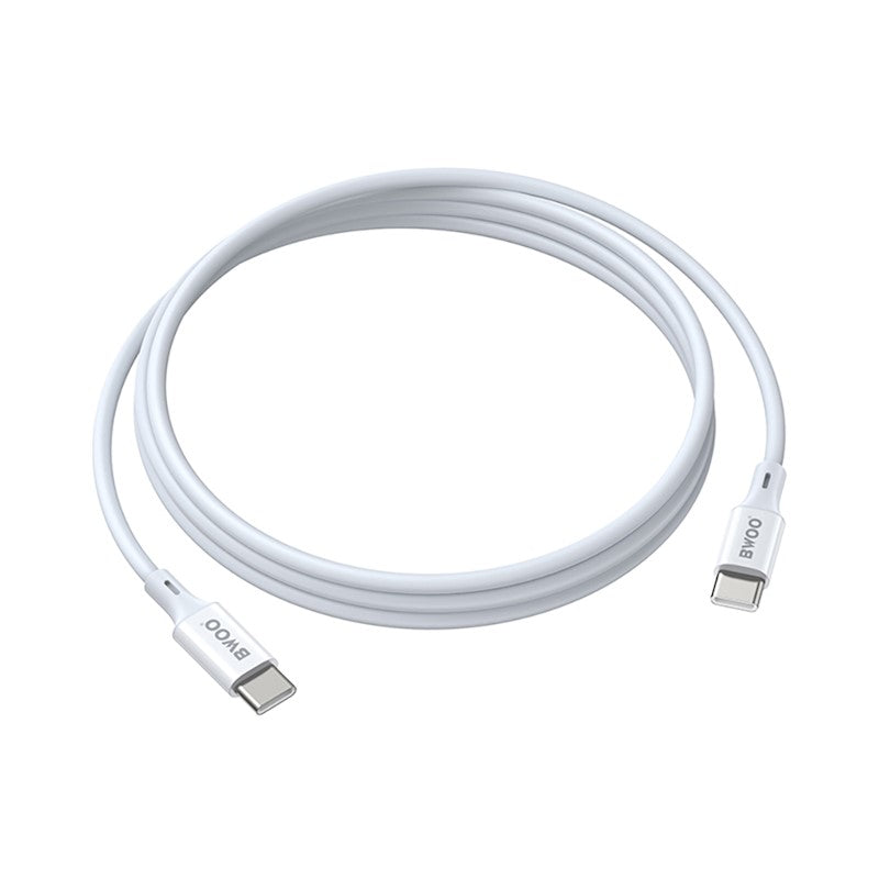 Daten- und Ladekabel USB-C - USB-C BWOO X282, 60W, 1m, Weiß