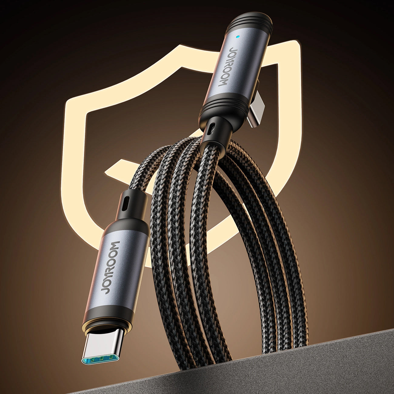 USB-C Daten- und Ladekabel - USB-C Joyroom S-A56 EnjoyX Angled, 60W, 1.2m, Schwarz