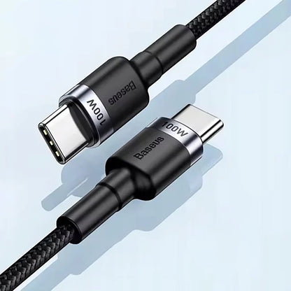 USB-C Daten- und Ladekabel - USB-C Baseus Cafule, 100W, 2m, Grau CATKLF-BLG1