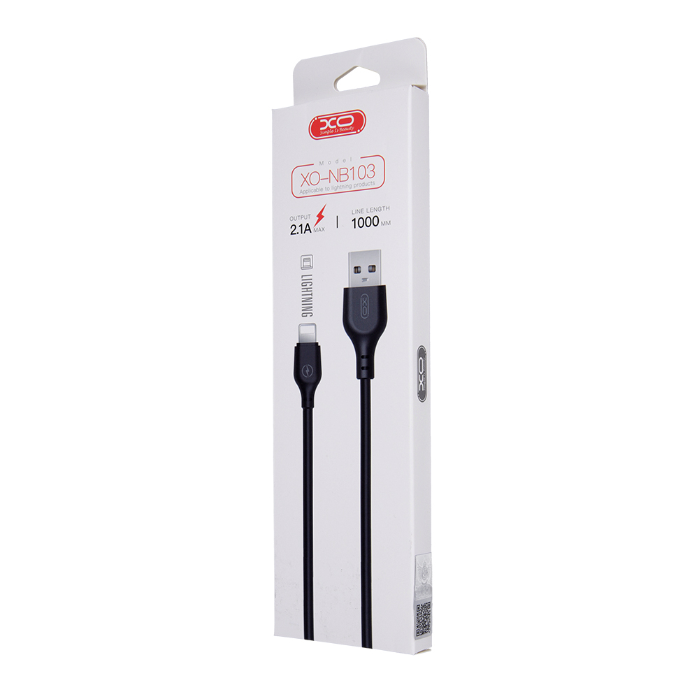 Daten- und Ladekabel USB-A - Lightning XO Design NB103, 18W, 1m, Schwarz