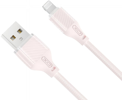 USB-A - Lightning Daten- und Ladekabel XO Design NB291, 18W, 1m, Rosa